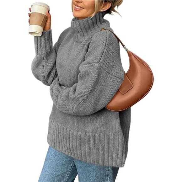 Sweaters - PRETTYGARDEN Women's Winter Clothes Pullover Oversized Sweaters Casual Long